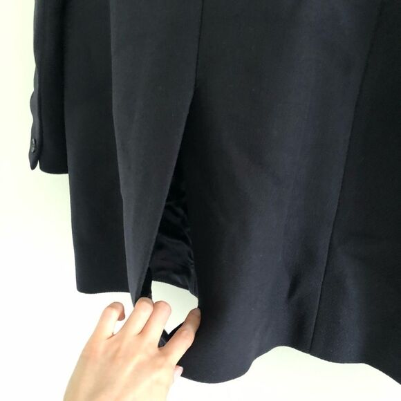 NWT REISS Dana Black Double Breasted Wool Pea Coat Size 8 - Picture 13 of 16